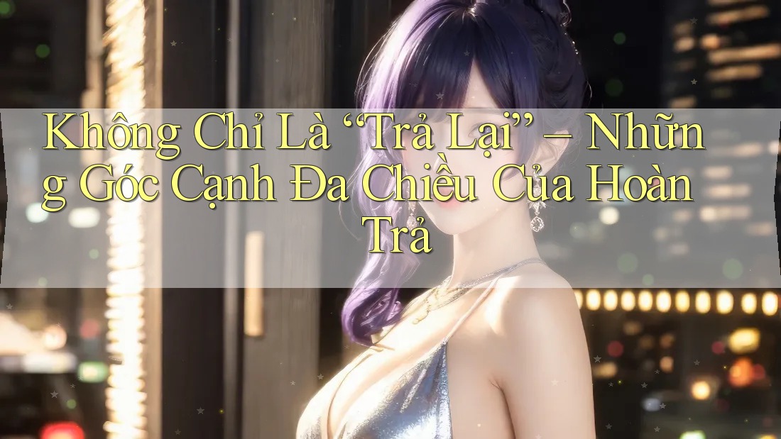 Không Chỉ Là “Trả Lại” – Những Góc Cạnh Đa Chiều Của Hoàn Trả