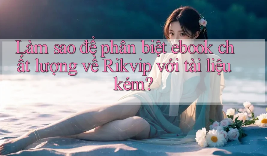 Làm sao để phân biệt ebook chất lượng về Rikvip với tài liệu kém?